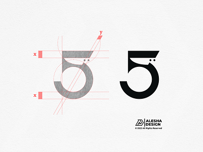 5 knife Logo Design. 5 agency branding clothing company design five graphic grids icon initials knife lettering logo logos mark monogram pisau sketch vector