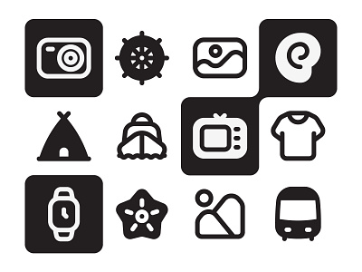 Travel Icon Set 🏖️ flat icon icon icon design illustration lifestyle logo ui vector