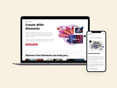 Envato Elements Create Hub digital design responsive web design web design