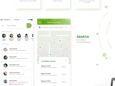 EazyScripts Mobile App app design health app health tech ios medical app rx ui ux design
