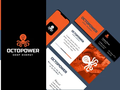 OCTOPOWER Electronics Logo Design abstract logo app icon design brand identity branding branding design creative logo flat logo modern logo