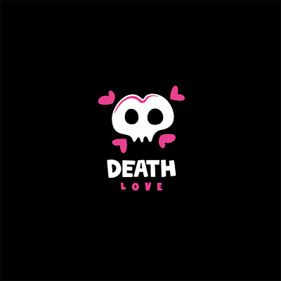 DEATH LOVE character death forsale heart illustration logo love mascot negativespace skull unused