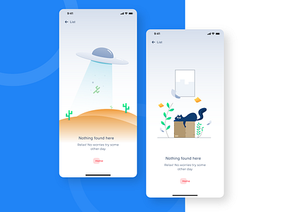 Empty State V 2.0 animation app art branding design gradient illustraion ios iphone mobile ui ux vector web