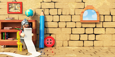 Craft Knight - 3D Illustration 3d 3d art blender children chracter design editorial game art illustration kids render