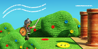 Craft Knight - 3D Illustration 3d 3d art blender book children design editorial game art illustration kids render