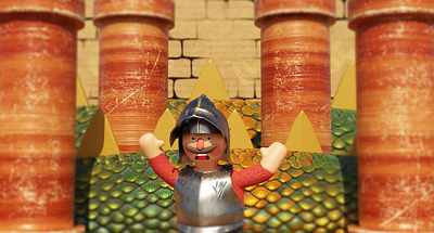 Craft Knight - 3D Illustration 3d 3d art blender children design editorial game art illustration kids render