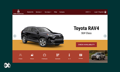 Rental Cars website design concept branding design figma figmadesign mydesign ui uidesign uidesigner ux webdesign