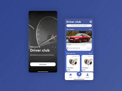 Driver Club and Community blue branding car dailyui design dribbble dribbble indonesia indonesia indonesia designer indonesian inspiration ui ui design uiux ux ux design uxui