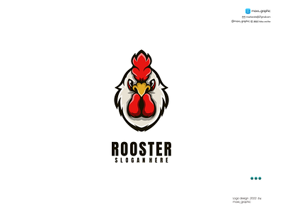 Rooster Mascot Logo branding chiken design food icon illustration logo logo design logotype rooster vector