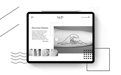 Tattoo website design - Black & White branding dailyui design minimal mobile ui ui uidesign ux web website