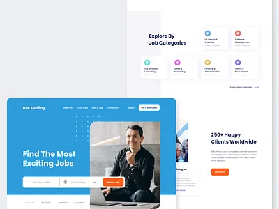 Staffing Agency Website agency website design ideation job board ui ux