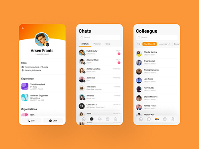 College Social Media App 1 - Design Exploration alumni apps clean college exploration mobile school social media ui ux