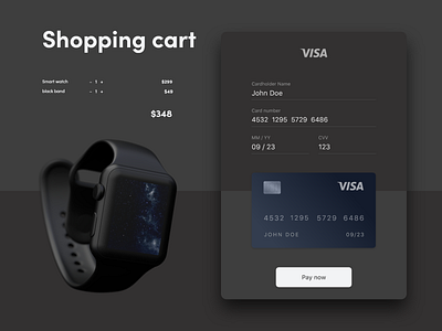 shopping cart concept checkout credit card credit card checkout credit card design credit card payment dark mode dark theme e comerce ecommerce online payment