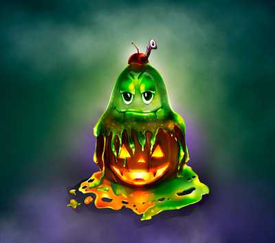 Gelly-Belly Bob art illustration artist artwork design gelly halloween halloween design illustration photoshop pumpkin