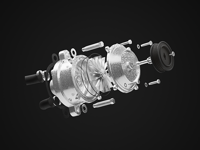 Pumped 3d blender3d breakdown diagram illustration machine mechanic mechanics metal pump schematic scheme tool