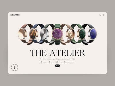 The NOWATCH Atelier atelier cart disc flow gallery nowatch shop shopify smartwatch step step by step strap ui ux watch webshop wizzard