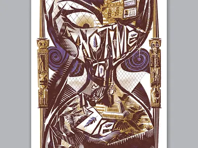 Out of Time Details james bond poster art poster design two color