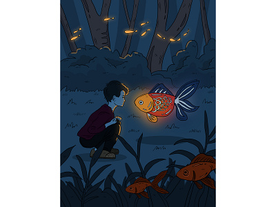 Mid-autumn character color design digital digital drawing digital illustration digitalart digitalartwork drawing fish illustration