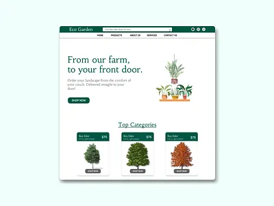 Online Tree selling website design online selling online shop plant shop tree house ui ui ux website concept website design