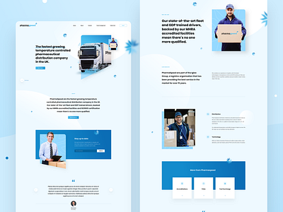 Landing & Internal Page about delivery landing design landing page pharma pharmaceutical transport ui uidesign ux web website