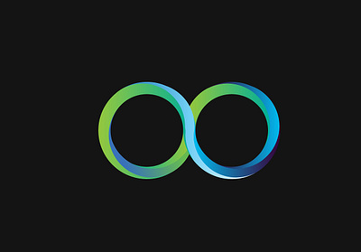 Infinity color palette design gradient icon illustrator logo