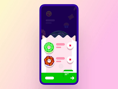 Interaction #39. The Donut Shop Checkout animation checkout checkout flow credit card donuts interaction loader mobile navigation principle principleapp swipe ui ux waffles