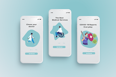 Medical App corona illustration medicine medicine app ui