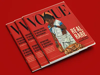 Woman branding design illustration indian magazine cover vector vector art vector illustration woman