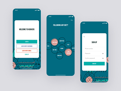 KOOKERS - Food videos, recipes & groceries bank card booking app clean ui delivery finance food food app food delivery food order food order app foodie grocery home onboarding recipe sign in sign up ui design ui kit wallet app