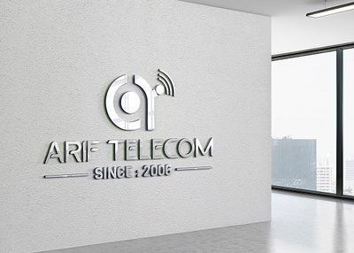 Exclusive Minimalist Logo for Arif Telecom business logo custom logo minimalist logo modern logo professional logo unique logo