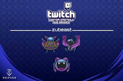 zubat emotes and sub badge emotes pokemon streamer subbadges twitch twitchemote zubat