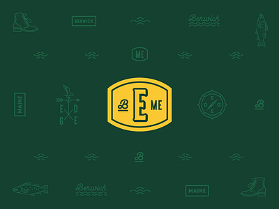 The Edge at Berwick II branding design heritage icon design logo maine pattern design residential typography wilderness