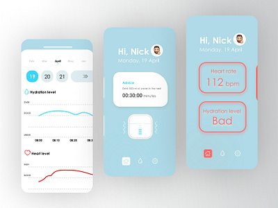 Sixty 2 app app design application design hydration ui ux water