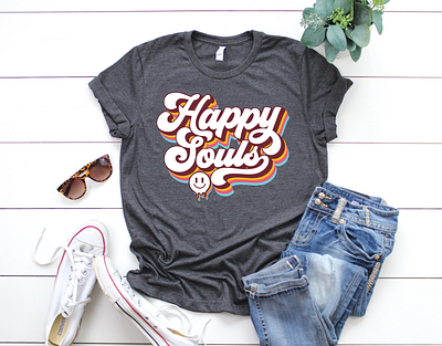 Happy soul Typography amazon business designer drawing free illustration t shirt t shirt design