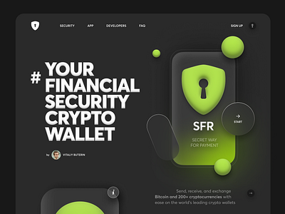 Security Crypto Wallet - Website Webflow crypto cryptocurrency design figma trends ui ux wallet webflow website