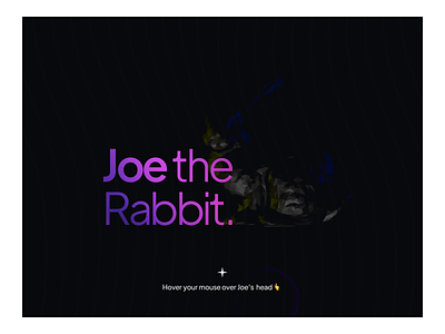 Joe the rabbit. 🐇 3d figma hero section hover interaction joe rabbit shadow spline splinetool