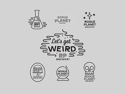 Rogue Planet Brewery badges badge branding design digital identity