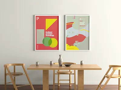 Indoor Frame Poster Mockup branding canvas design frame free freebie indoor mockup photoshop poster presentation psd showcase template