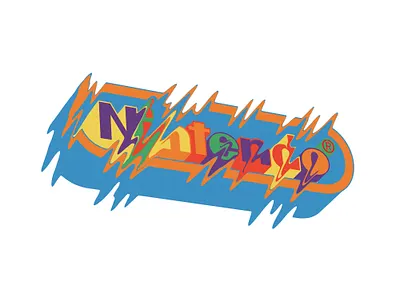 Nintendo art branding design illustration lettering logo nintendo type typography vector