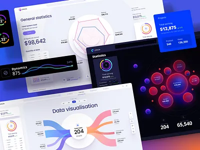 UI kit for dashboard and presentations ai analytics chart components data visualization database datascience desktop figma informers machine learning presentatiom saas saas app sankey chart statistic template ui widgets