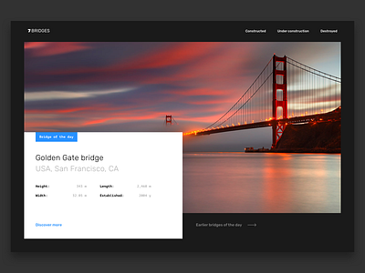 7 Bridges Landing Page branding bridge landing landing page logo photo typography ui ux wallpaper web design website