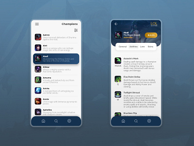 Lol mobile app android design leagueoflegends mobile design