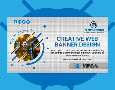 Creative Company Web Banner Design - Hello Dribbble Lovers ads banner banner ads banner design banners branding business company design designer dribbble graphics design web web banner web banner ad web banners web design webdesign