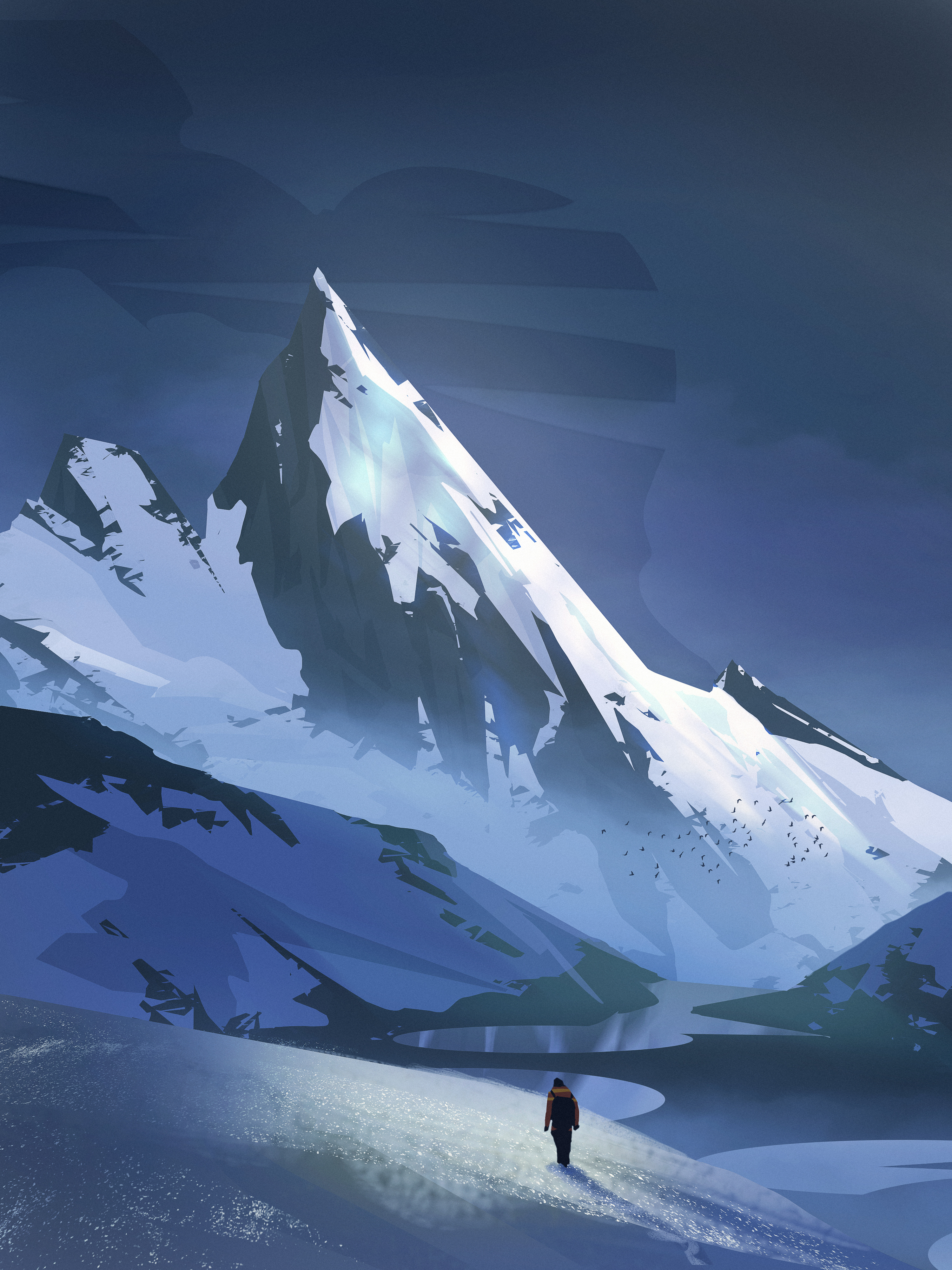 Illustration - Laila Peak concept digital illustration environment illustration mountains photoshop wacom