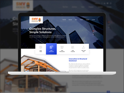 Website Design - SMV Engineers branding engineering design graphic design landing page marketing structural engineering design ui ux website design