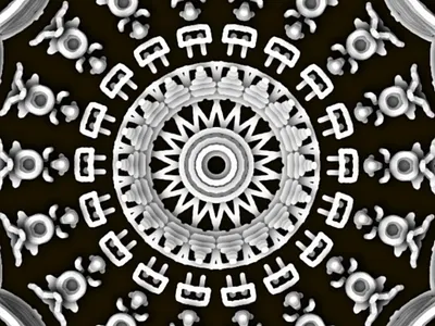 Cave Men Mandala black and white digital illustration illustration illustrations mandala monochrome