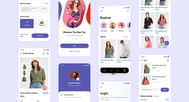 Fashion App by Sheell Desae for 500x on Dribbble