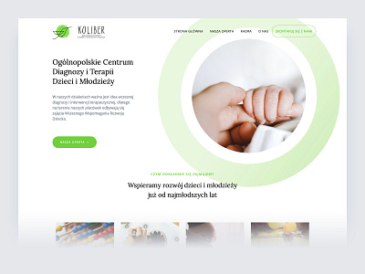 Centrum Koliber - homepage clean clean design clean ui design green header homepage layout minimal poland theme ui web web design webdesign website