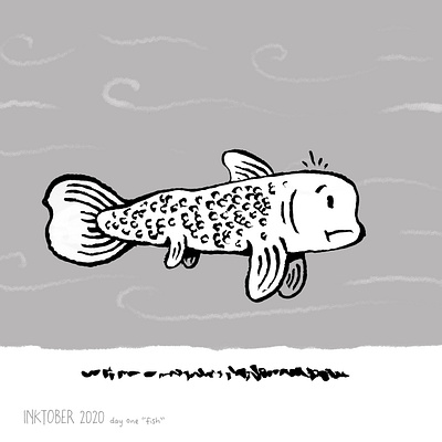 Inktober2020 01 fish illustration inktober2020