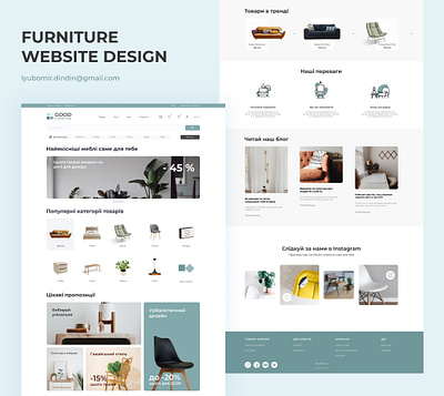 Furniture Website Design concept creative design figma furniture store furniture website logo minimal typography ui ux webdesign website